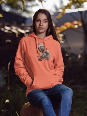 Eagle Unisex eco raglan hoodie
