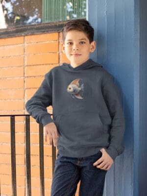 Fish Hoodie, Kids eco hoodie