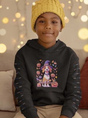 Halloween Dog Kids eco hoodie