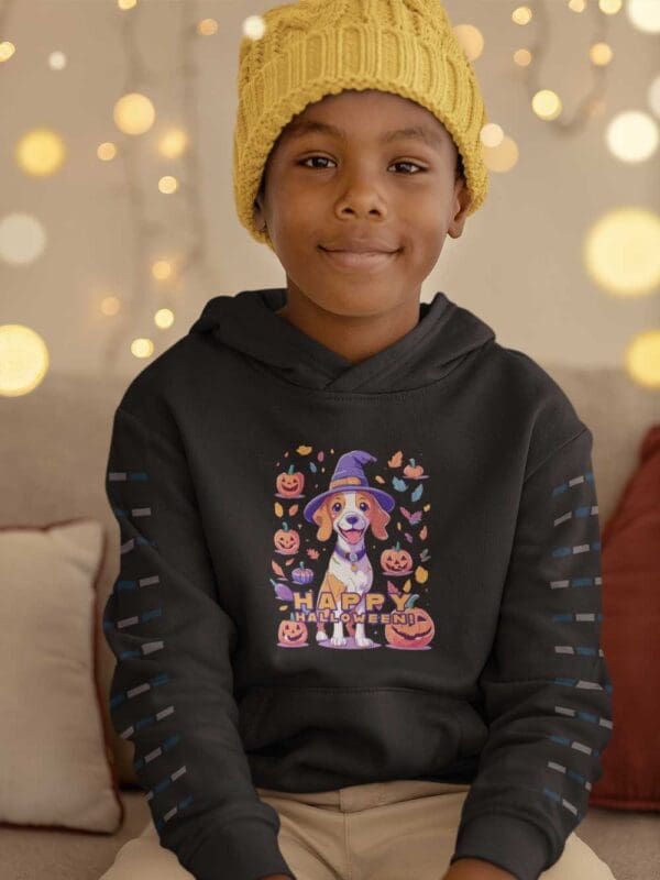 Halloween Dog Kids eco hoodie