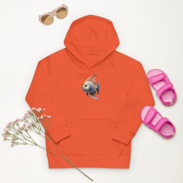Fish Hoodie, Kids eco hoodie - Image 3