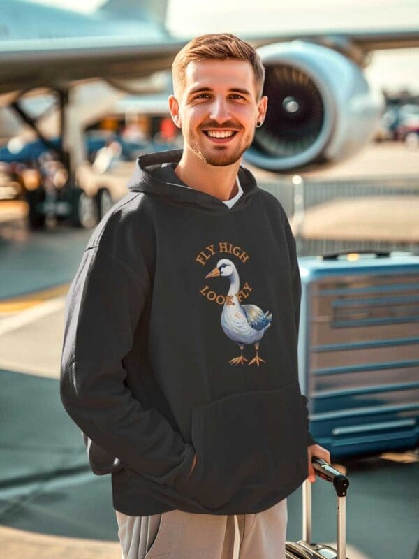 Goose Unisex organic raglan sweatshirt