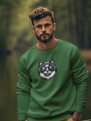 Organic Cool Cat Unisex sweatshirt