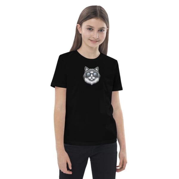 Organic cotton Cool Cat Kids T-shirt,kids t-shirt - Image 3