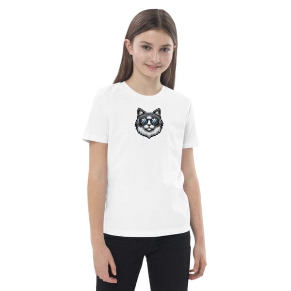 Organic cotton Cool Cat Kids T-shirt,kids t-shirt - Image 4
