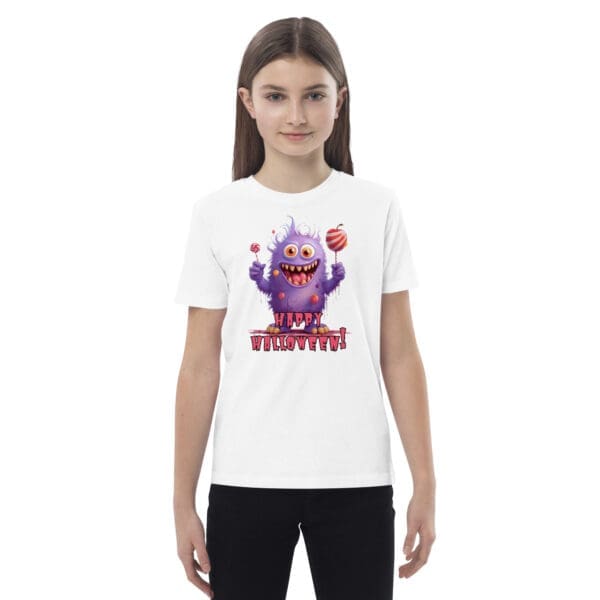 Organic Halloween cotton  kids t-shirt - Image 4