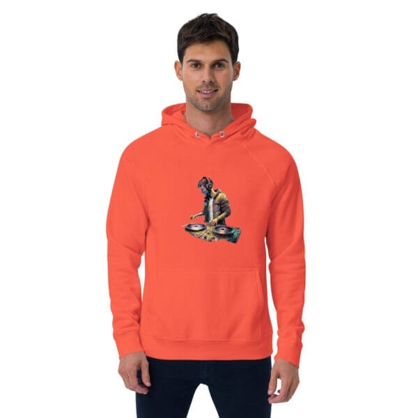 Dj Hoodie, Unisex eco raglan hoodie - Image 4