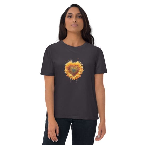 Sunflower Heart Unisex organic cotton t-shirt