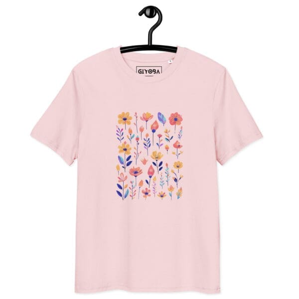 Organic Flower T-shirt, Unisex organic cotton t-shirt - Image 3