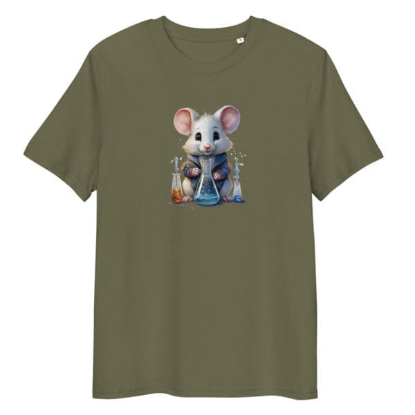 Chemistry Lab Mouse, Unisex organic cotton t-shirt - Image 3