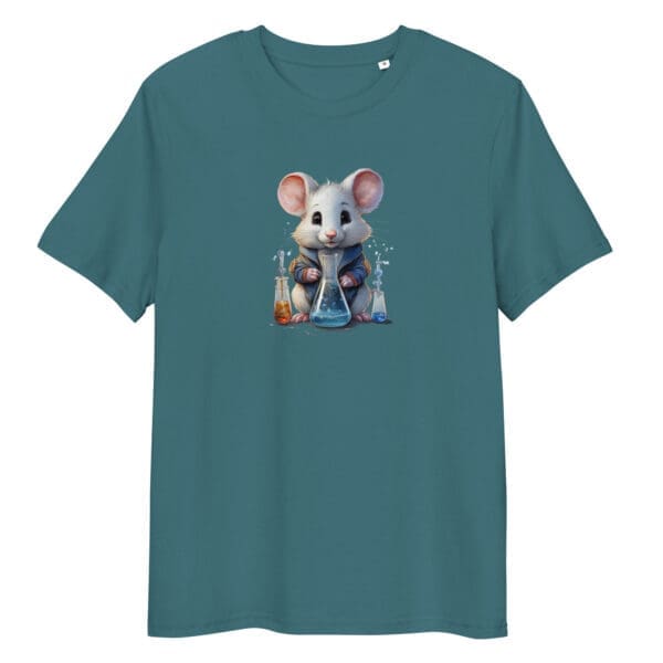 Chemistry Lab Mouse, Unisex organic cotton t-shirt - Image 2