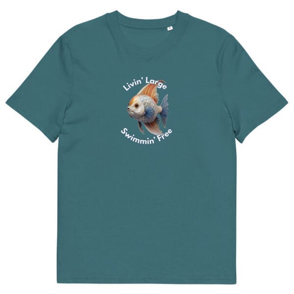 Fish Unisex organic cotton t-shirt - Image 3