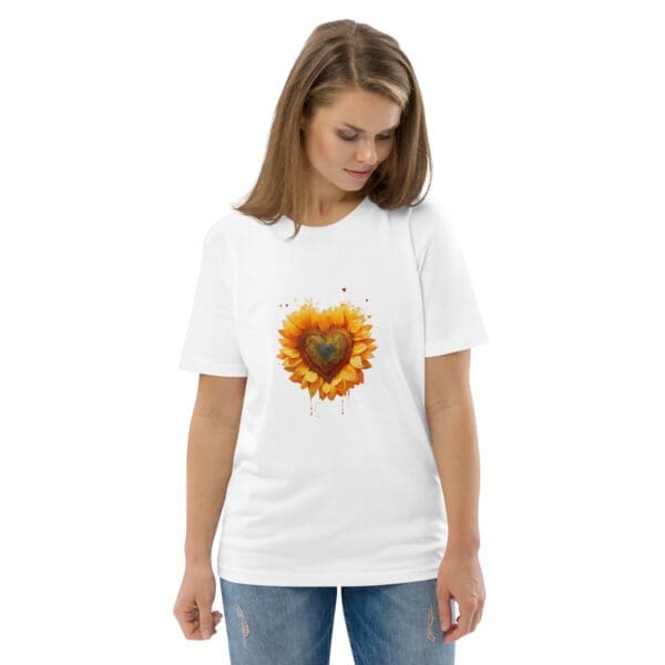 Sunflower Heart Unisex organic cotton t-shirt - Image 11