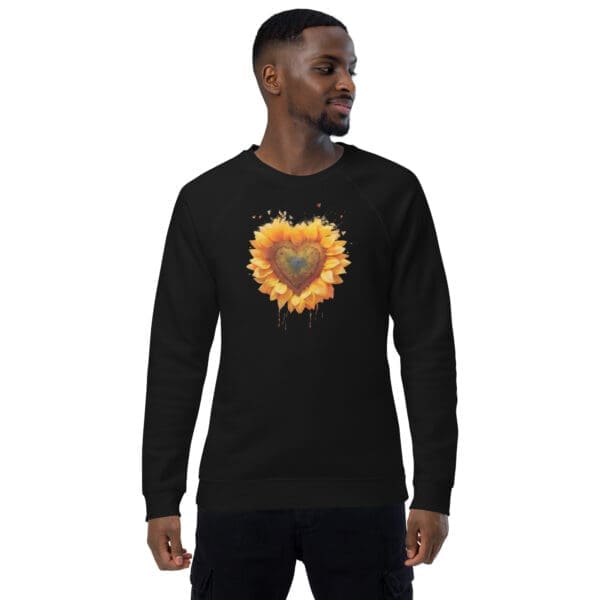 Sunflower Unisex organic raglan sweatshirt