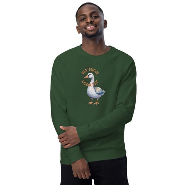 Goose Unisex organic raglan sweatshirt - Image 4
