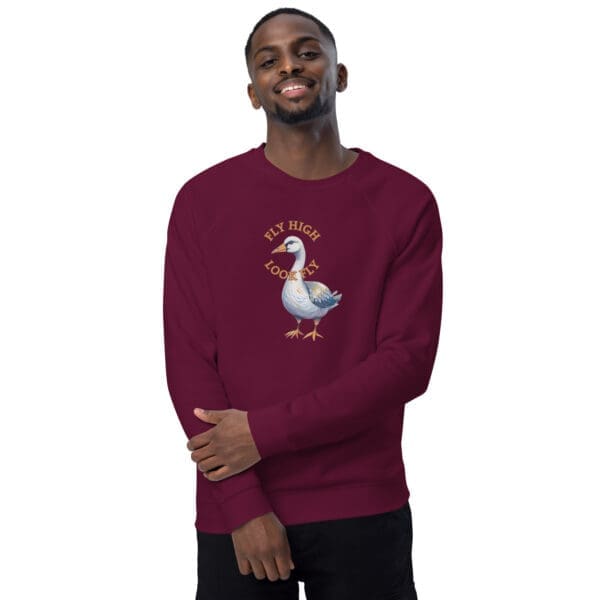 Goose Unisex organic raglan sweatshirt - Image 2