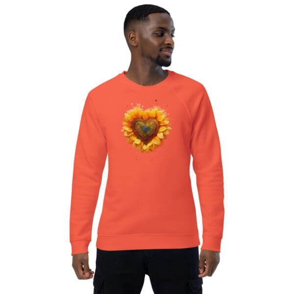 Sunflower Unisex organic raglan sweatshirt - Image 6