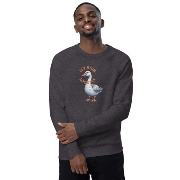 Goose Unisex organic raglan sweatshirt - Image 3