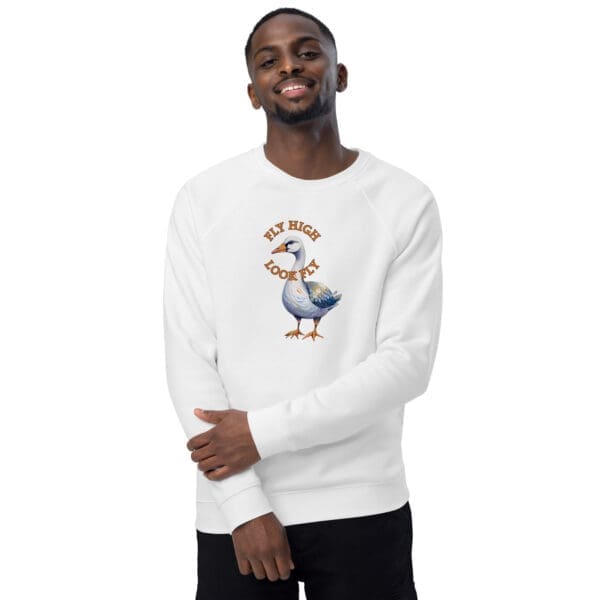 Goose Unisex organic raglan sweatshirt - Image 6