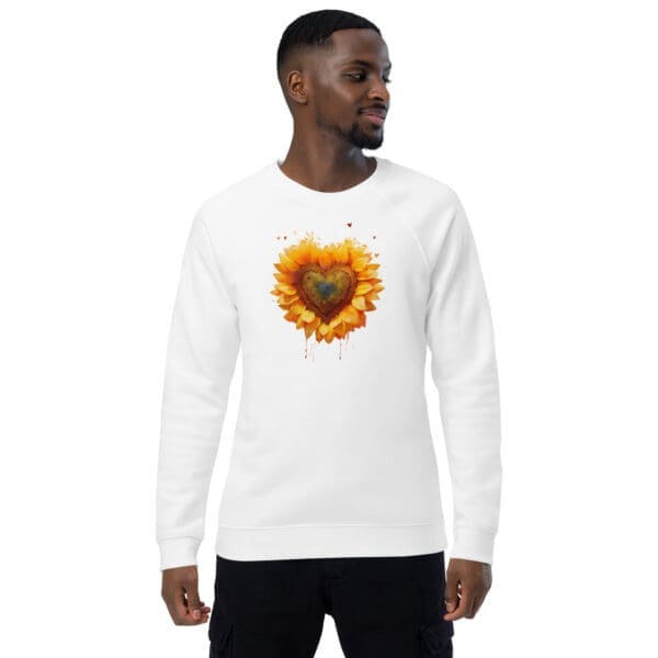 Sunflower Unisex organic raglan sweatshirt - Image 7