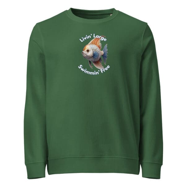 Fish Unisex organic sweatshirt - Image 4