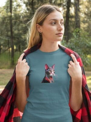 Abstract Cat Unisex organic cotton t-shirt