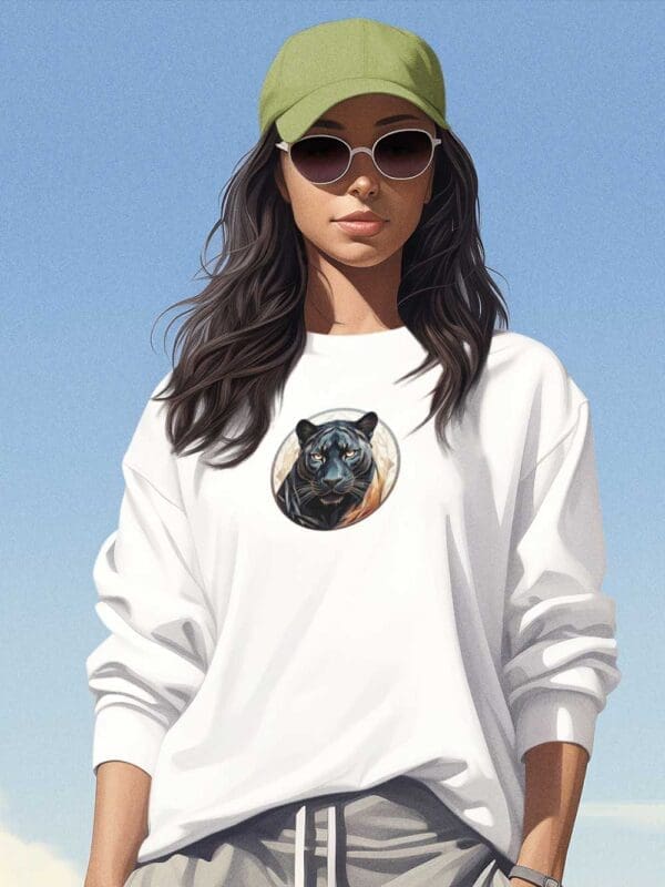 Black Panther Unisex organic raglan sweatshirt