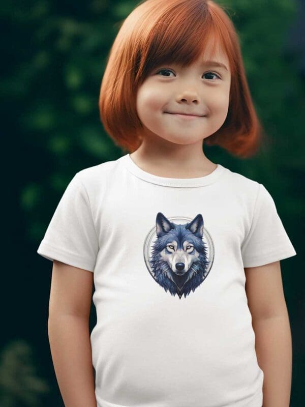 Siberian Wolf Organic cotton kids t-shirt