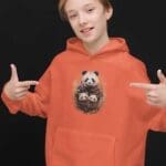 Panda Family Kids eco hoodie