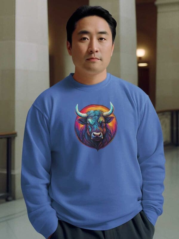 Colorful Bull Unisex organic sweatshirt