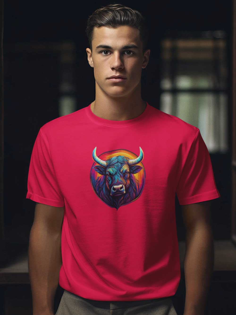 Colorful Bull Unisex organic cotton t-shirt