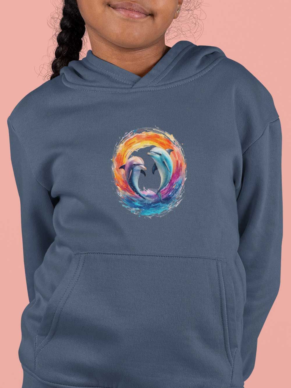 Dolphins Kids eco hoodie