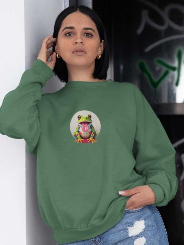 Colored Frog Unisex organic sweatshirt