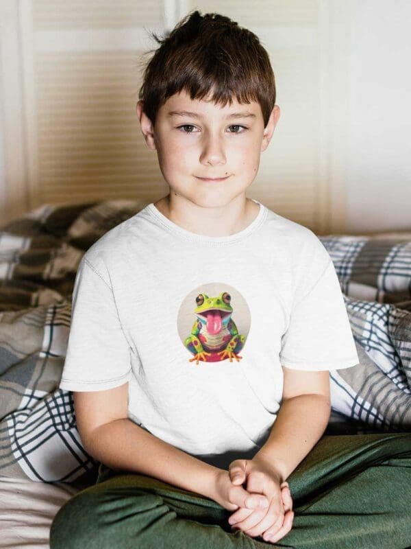 Colorful Frog Organic cotton kids t-shirt