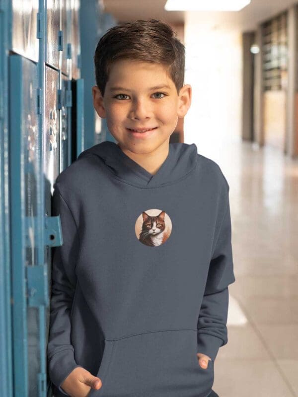 Brown Cats Kids eco hoodie