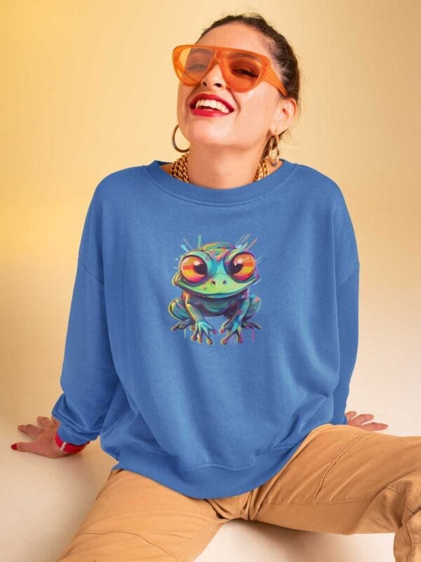 Frog Sweatshirt, Unisex organic sweatshirt