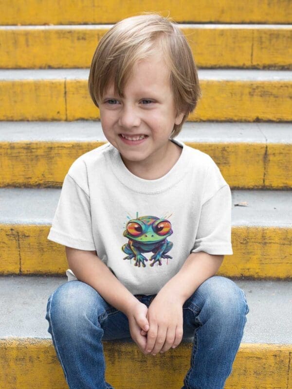Frog Kids T-shirt, Organic cotton kids t-shirt