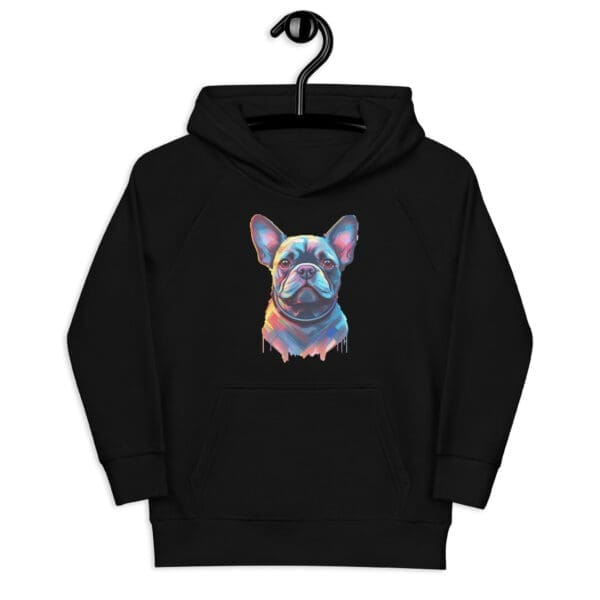 French Bulldog Hoodie, Kids eco hoodie - Image 4