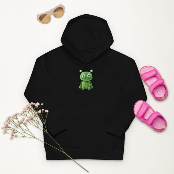 Cute Frog Kids eco hoodie - Image 2
