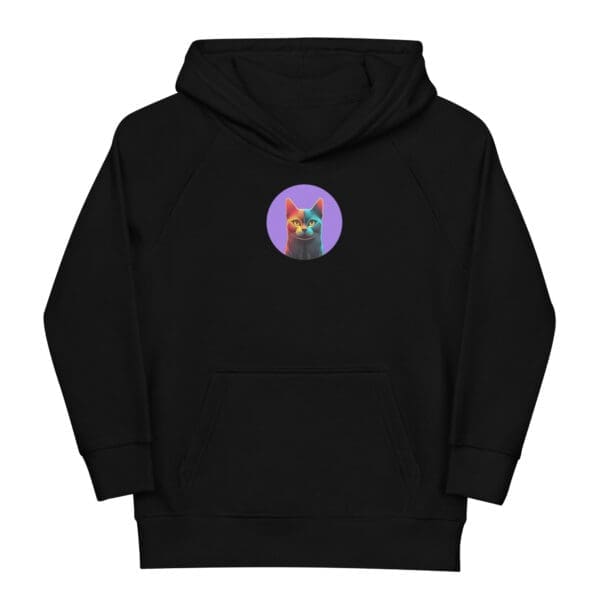 Emoji Cat Kids eco hoodie - Image 4