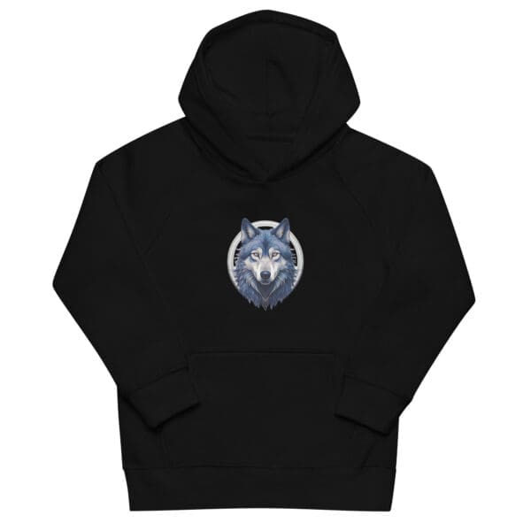 Siberian Wolf Kids eco hoodie - Image 4