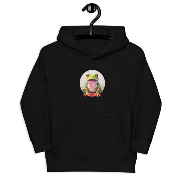 Colorful Frog Kids eco hoodie - Image 4
