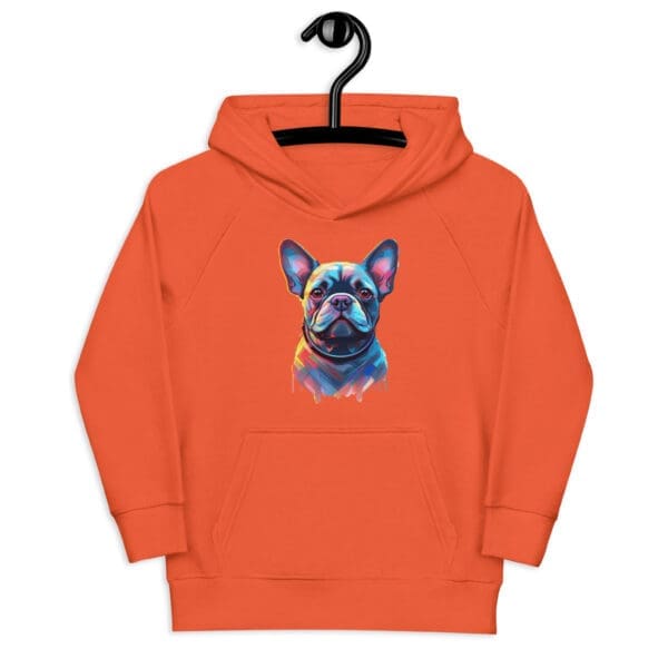 French Bulldog Hoodie, Kids eco hoodie - Image 3
