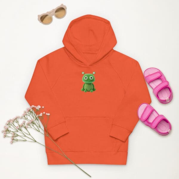 Cute Frog Kids eco hoodie - Image 3