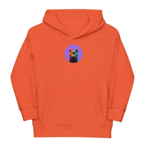 Emoji Cat Kids eco hoodie - Image 3