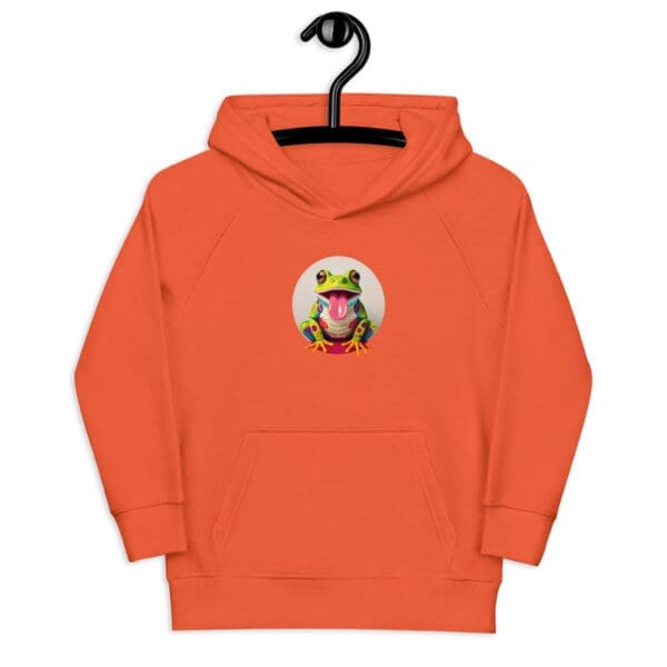 Colorful Frog Kids eco hoodie - Image 3