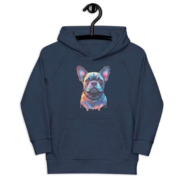 French Bulldog Hoodie, Kids eco hoodie - Image 2