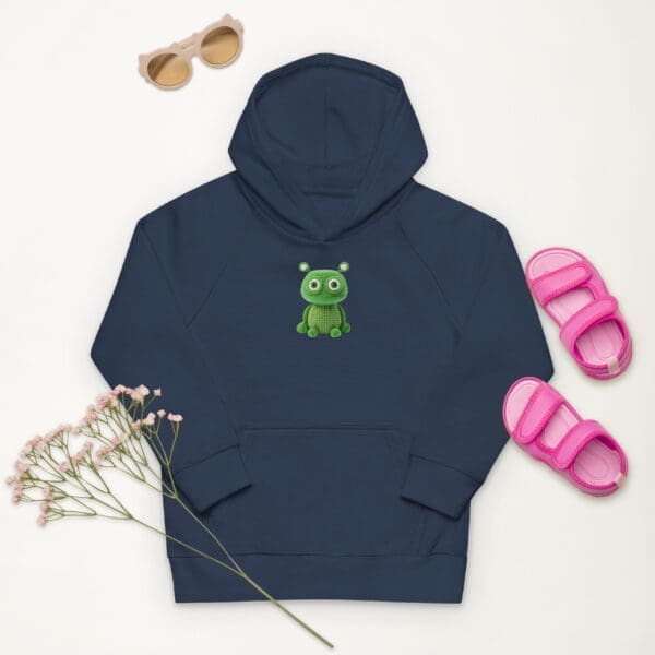 Cute Frog Kids eco hoodie - Image 4