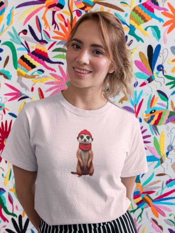 Cute Meerkat Unisex organic cotton t-shirt