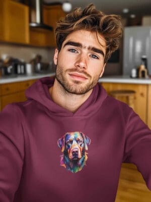 Labrador dog Unisex eco raglan hoodie